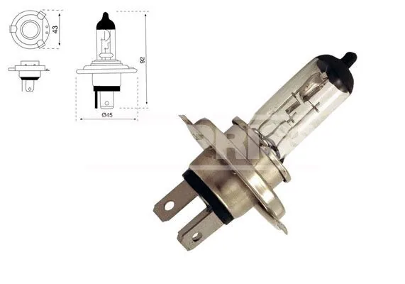 Bec H4 halogen 24V 75/70W Carpriss P43t 79780238, imagine produs