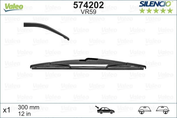 Stergator luneta cu rama 30 cm Valeo Silencio 574202, imagine produs