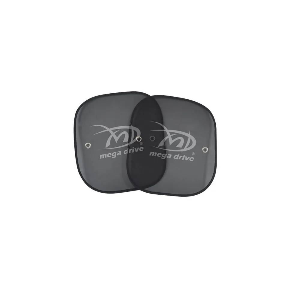 Parasolare auto laterale negre cu ventuza Mega Drive set 2 buc 44x38 cm, imagine produs