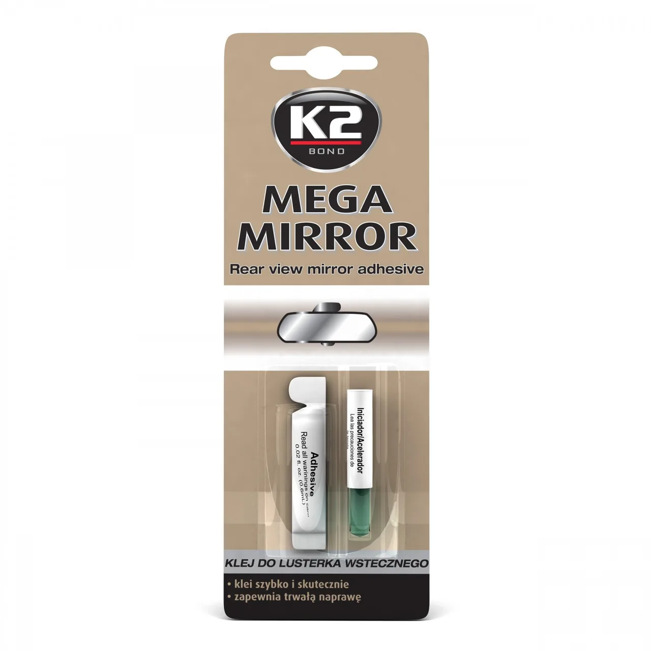 Adeziv lipit oglinzi retrovizoare 100 ml K2 MEGA MIRROR B110, imagine produs