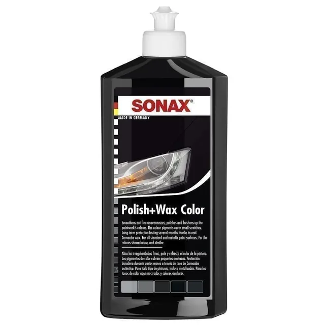 Polish Sonax Polish&Wax NanoPro vopsea neagra 296141 250 ml, imagine produs