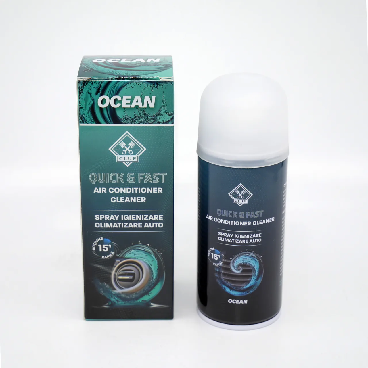 Spray igienizare ac auto Clue Ocean 150 ml, imagine produs