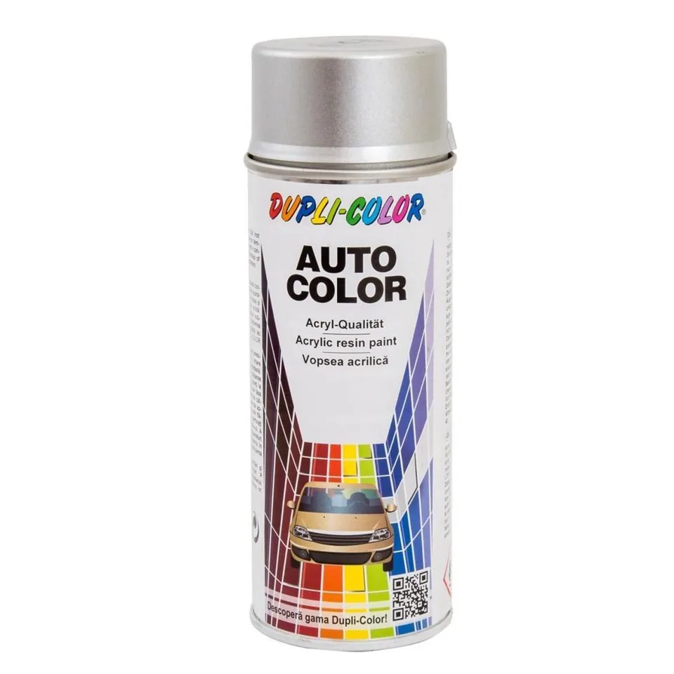 Vopsea spray auto Dacia argintiu stelar metalizata DUPLI-COLOR, imagine produs