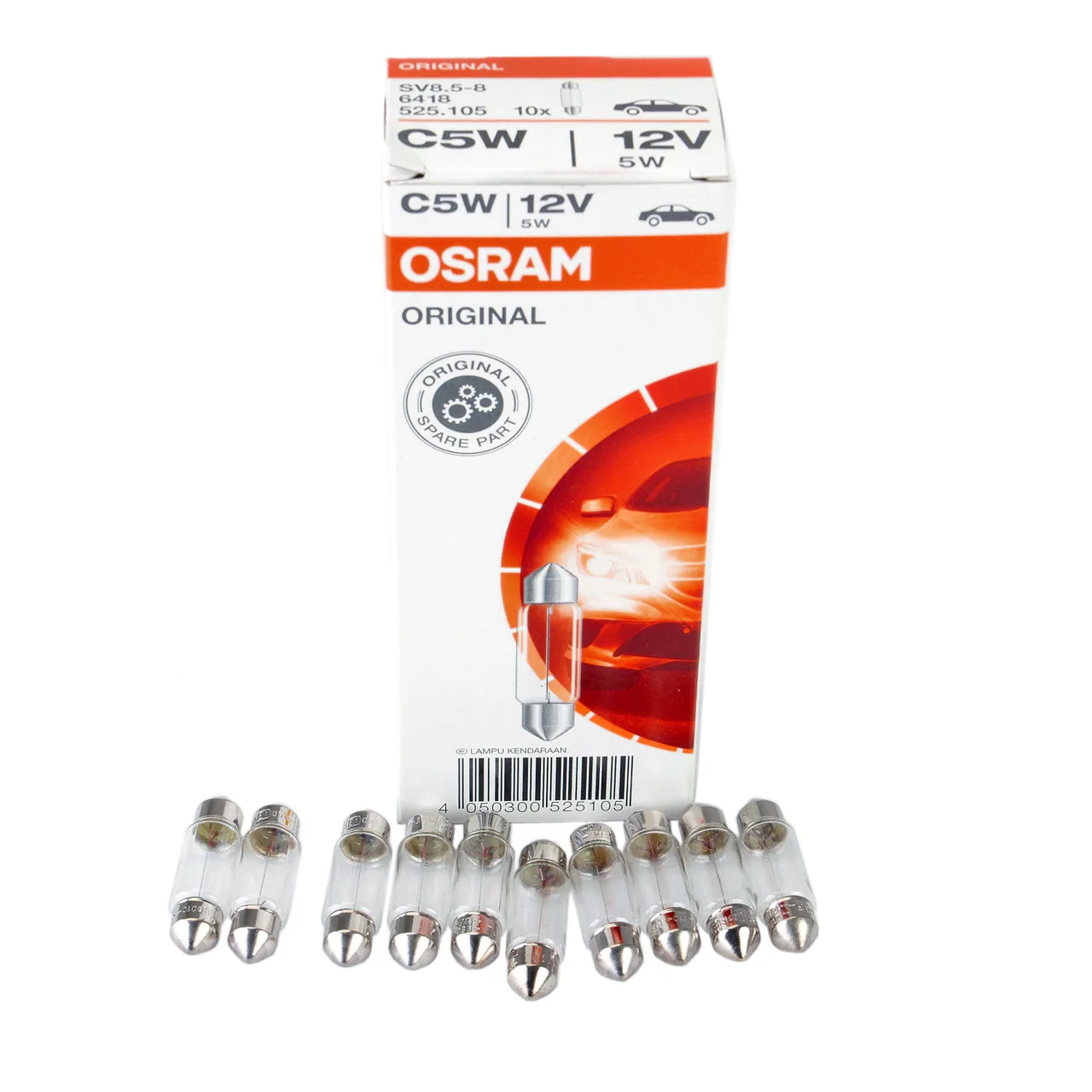Bec halogen 12V 5W Osram Original C5W SV8,5-8, imagine produs