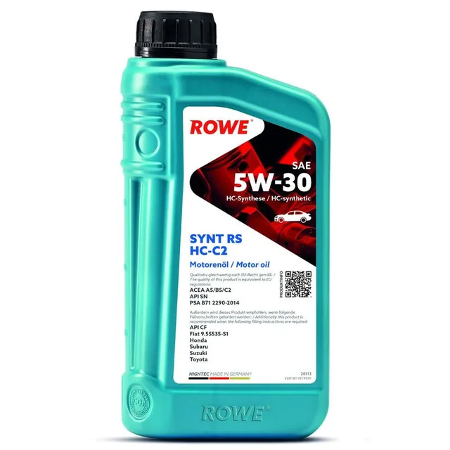 Ulei motor 5w30 Rowe HighTec Synt RS HC-C2 1L, imagine produs