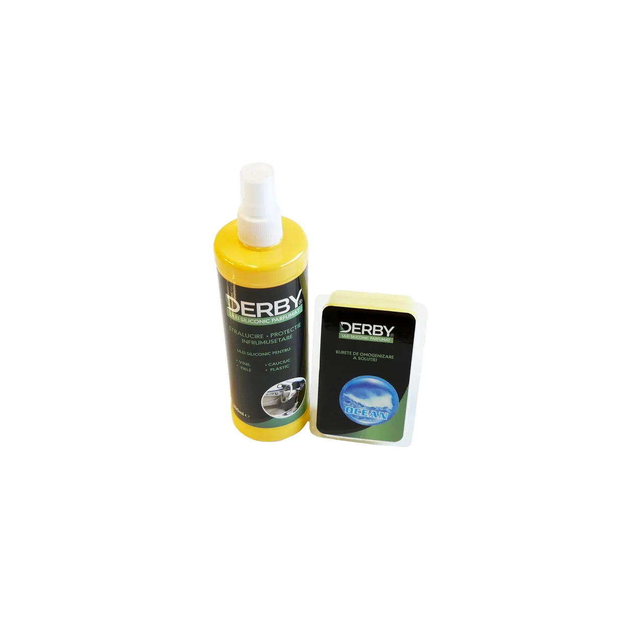 Curatare interior auto DERBY Ulei siliconic bord Ocean 300 ml burete I4372, imagine produs