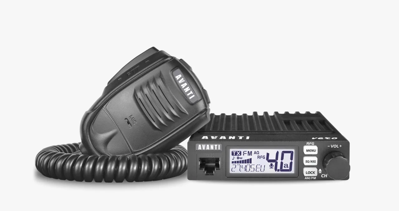 Statie radio CB Avanti Vero 2001091 4W AM FM LCD, imagine produs