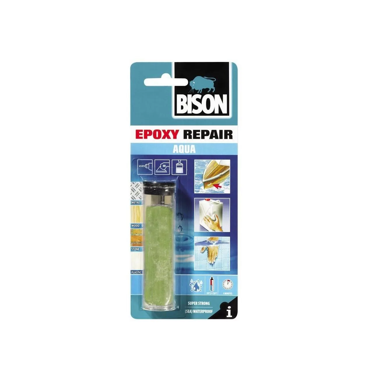 Chit epoxidic bicomponent Bison Epoxy Aqua 56 g, imagine produs