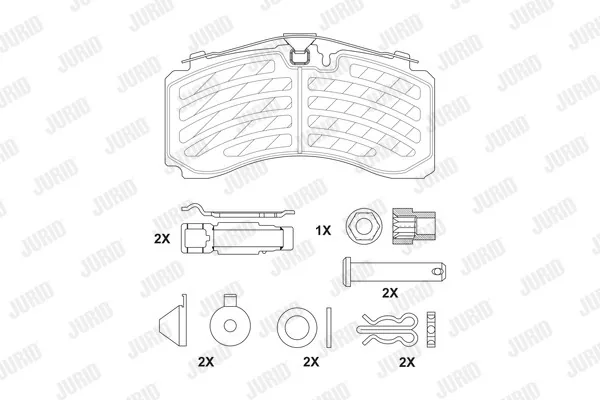 Set placute frana spate Jurid 2931905390, imagine produs
