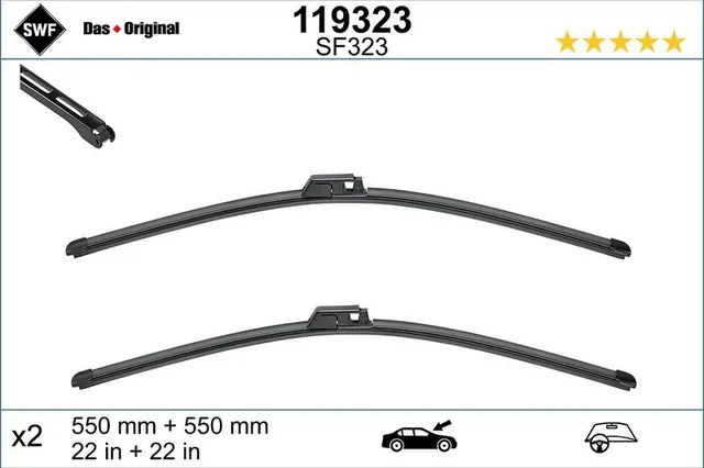 Stergatoare parbriz fara rama SWF 550 mm 550 mm 119323, imagine produs