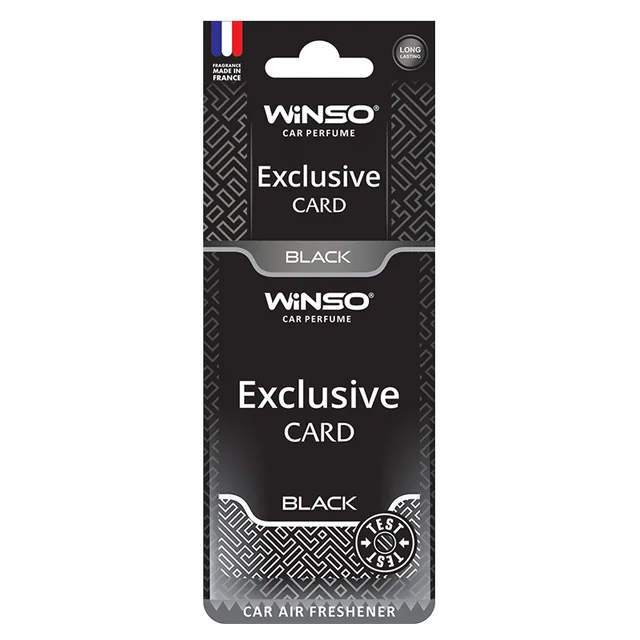 Odorizant auto card Winso Car Parfume Exclusive Card Black Fresh 533110, imagine produs