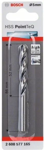Burghiu spiral HSS PointTeQ 5,0 mm Bosch 2608577165, imagine produs