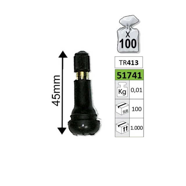Valva anvelopa 45 mm TR413 JBM 51741 80925, imagine produs
