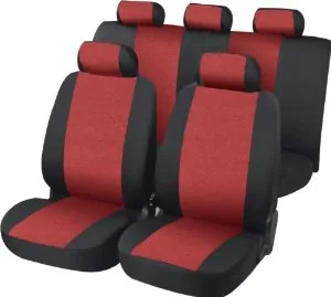 Huse scaune auto Carpriss Belfort 79323403 negru rosu set, imagine produs
