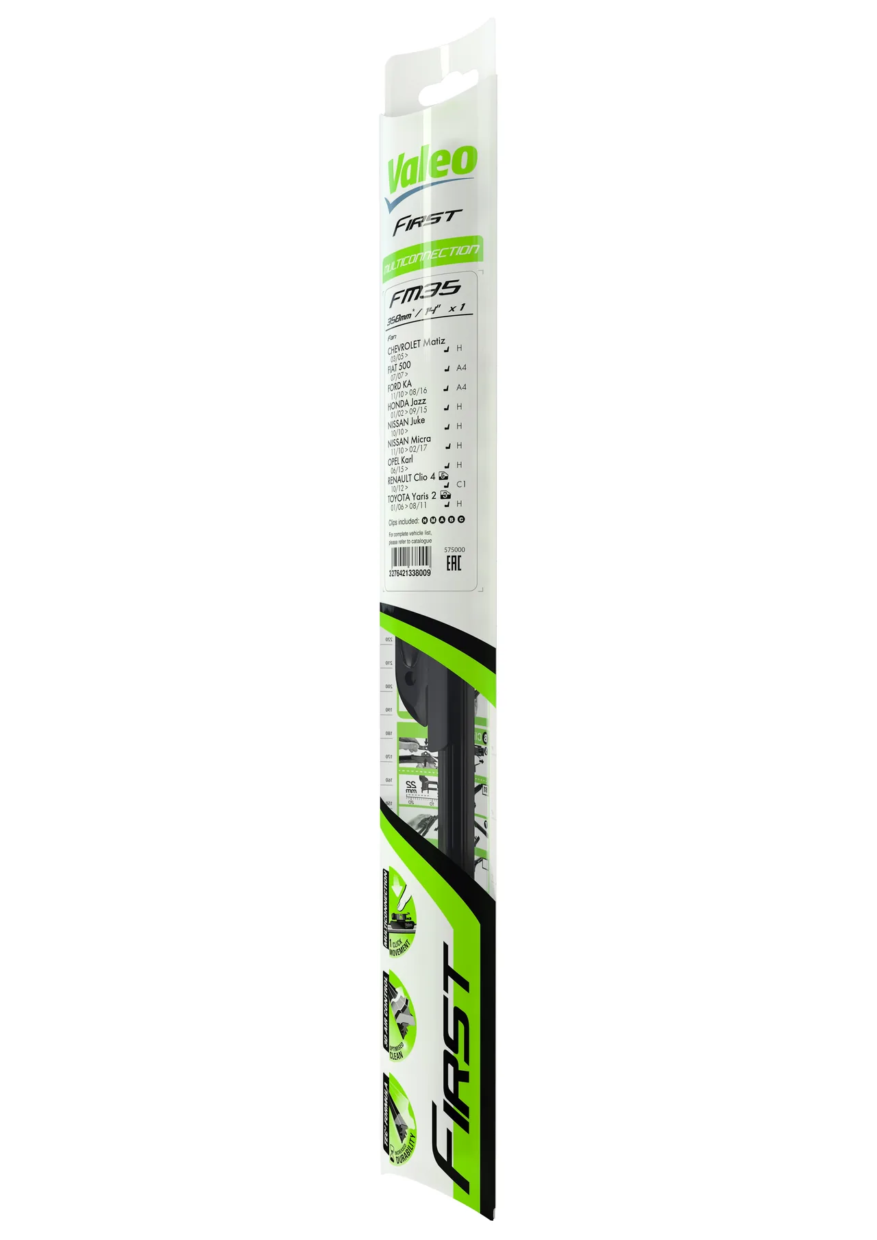 Stergator parbriz fara rama First Multiconnection 350 mm Valeo 575000, imagine produs