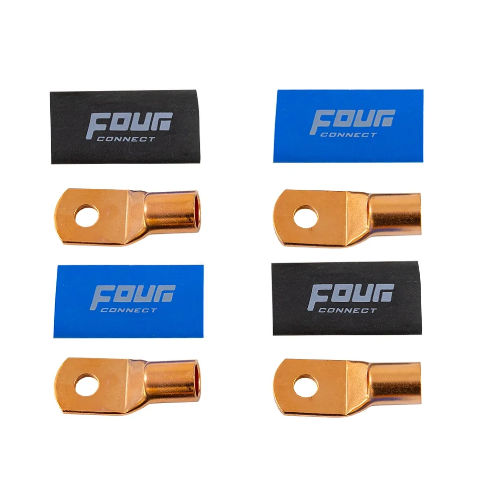 Inel terminal Four Connect Stage 3 4-690384 50 mm2 1/0 AWG OFC set 4 buc albastru negru, imagine produs