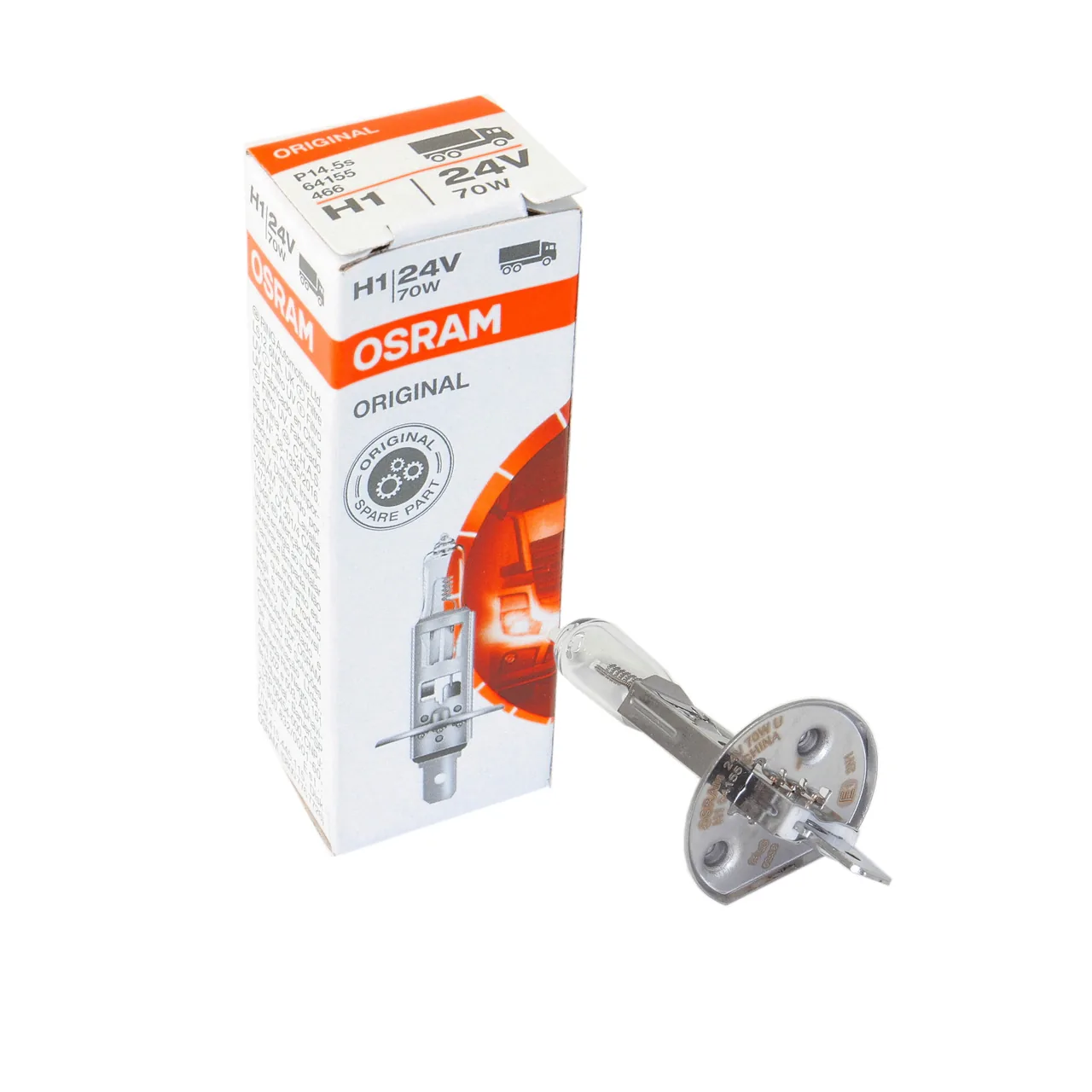 Bec H1 Osram Original 24V 70W P14,5s halogen, imagine produs