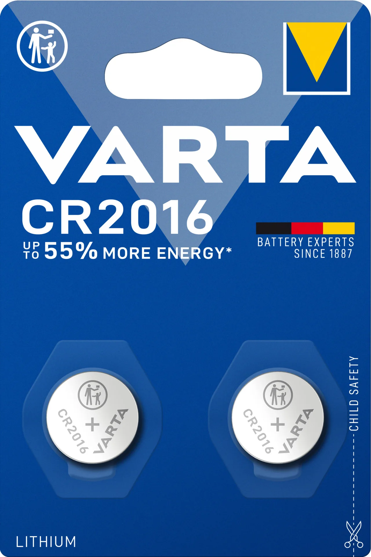 Baterii Varta Professional Electronics CR2016 3V set 2 buc 6016101402, imagine produs