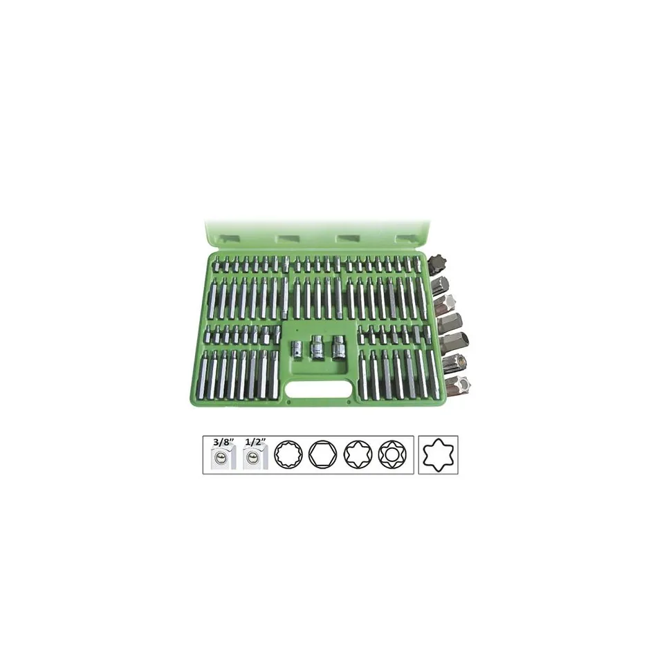 Set surubelnite capete Ribe Torx hex 74 piese JBM, imagine produs