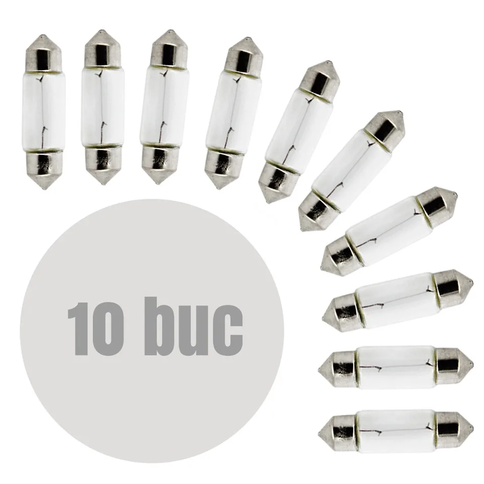 Becuri halogen C5W Carguard 12V 5W SV8.5 set 10 buc BAA035, imagine produs