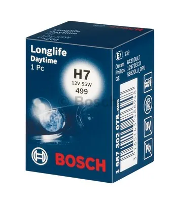 Bec H7 halogen Bosch Longlife Time 12V 55W PX26d 1987302078, imagine produs