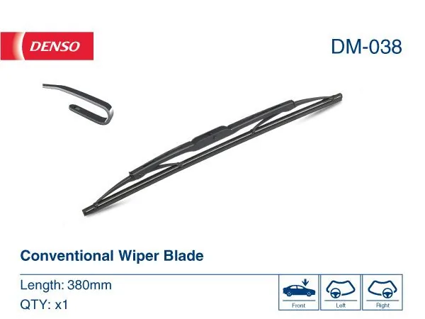 Stergator parbriz cu rama 380 mm Denso DM038 compatibil cu Alfa Romeo Audi BMW, imagine produs