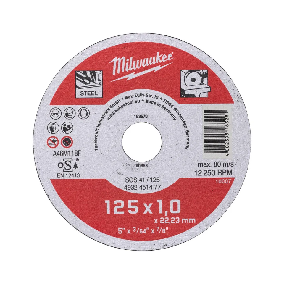 Discuri debitare metal seria contractanti 125X1 Milwaukee 4932451477, imagine produs