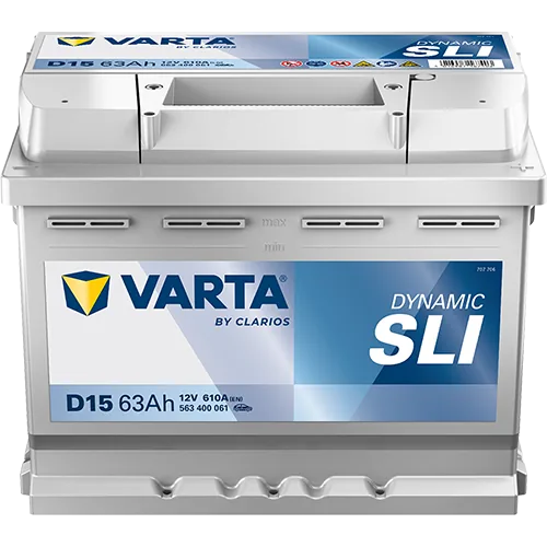 Baterie auto Varta SLI Dynamic 63 Ah 610 A 12V 563400061K262, imagine produs