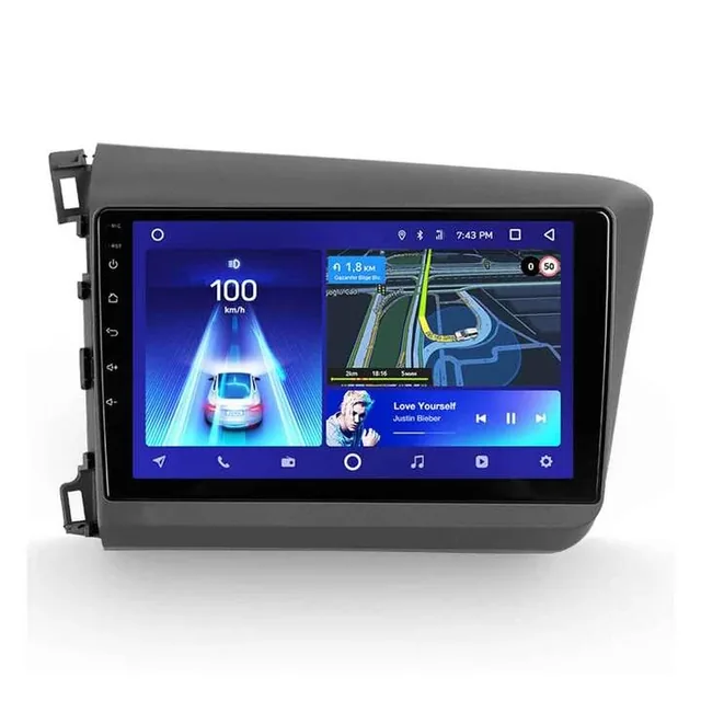 Navigatie auto android Teyes CC2 Plus Honda Civic 9 2011-2017 6+128GB 9 QLED Octa-core 1.8Ghz 4G Bluetooth 5.1 DSP Varianta B, imagine produs