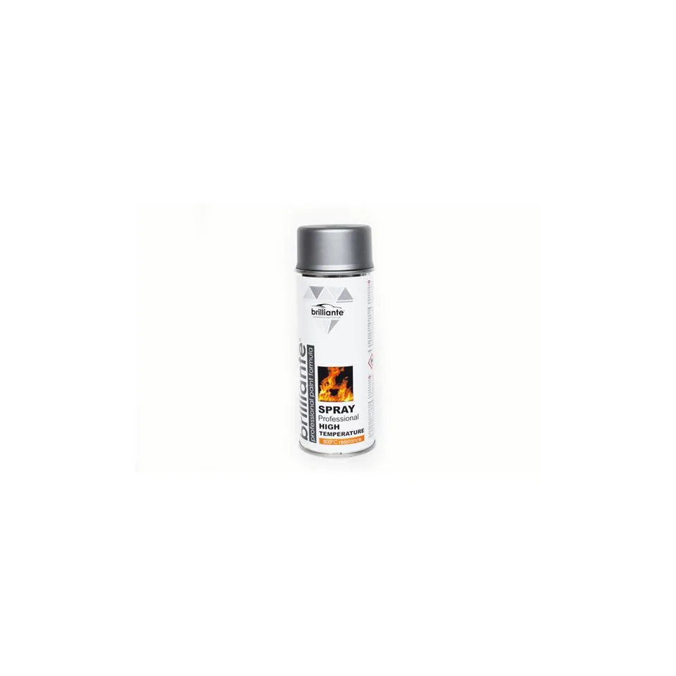 Vopsea spray temperaturi inalte Argintiu Brilliante 400ml, imagine produs