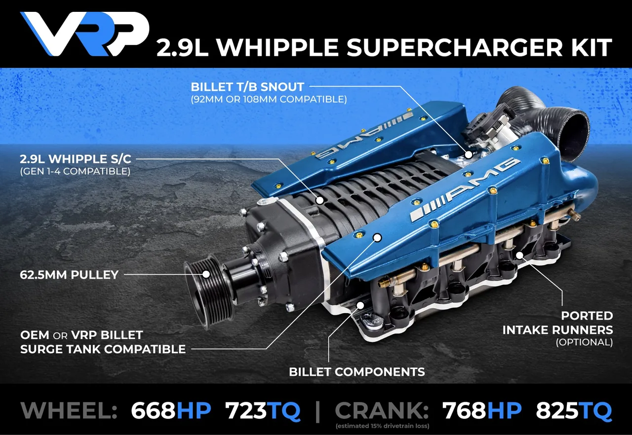 Kit compresor mecanic Whipple 2.9L VRP M113k, imagine produs
