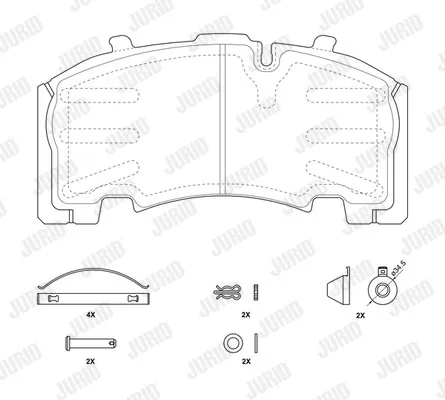 Set placute frana fata spate Jurid 80332 2926405390 pentru Trailer, imagine produs