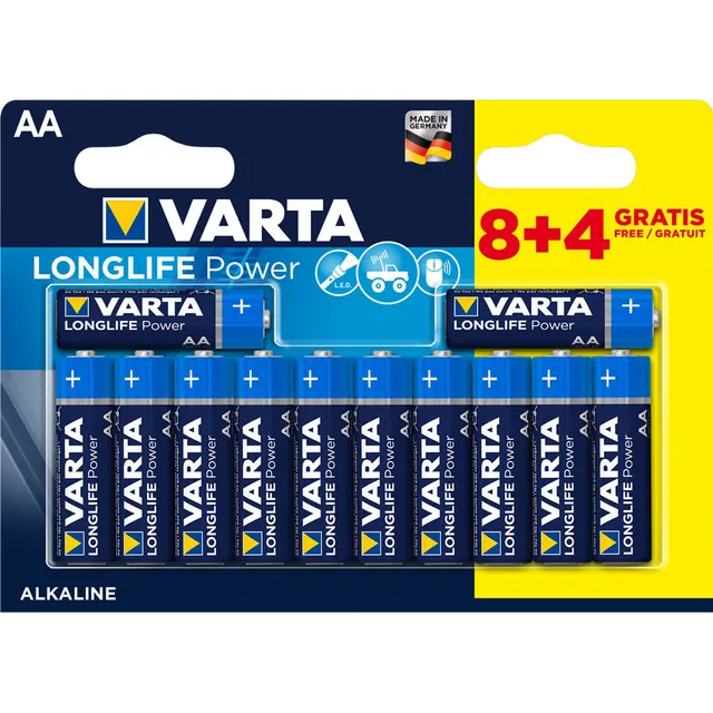 Baterii Varta Longlife Power alcaline AA 1.5V 4906121472, imagine produs