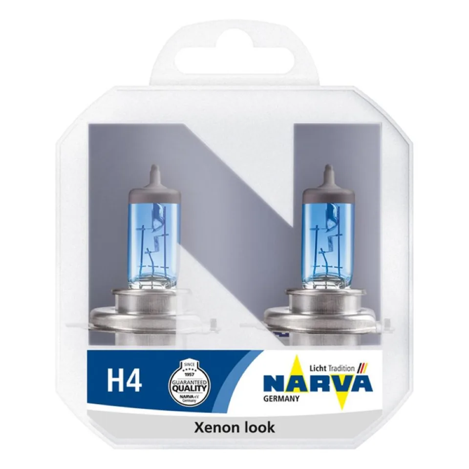 Set 2 becuri far H4 60/55W 12V 55W Range Power White Narva, imagine produs