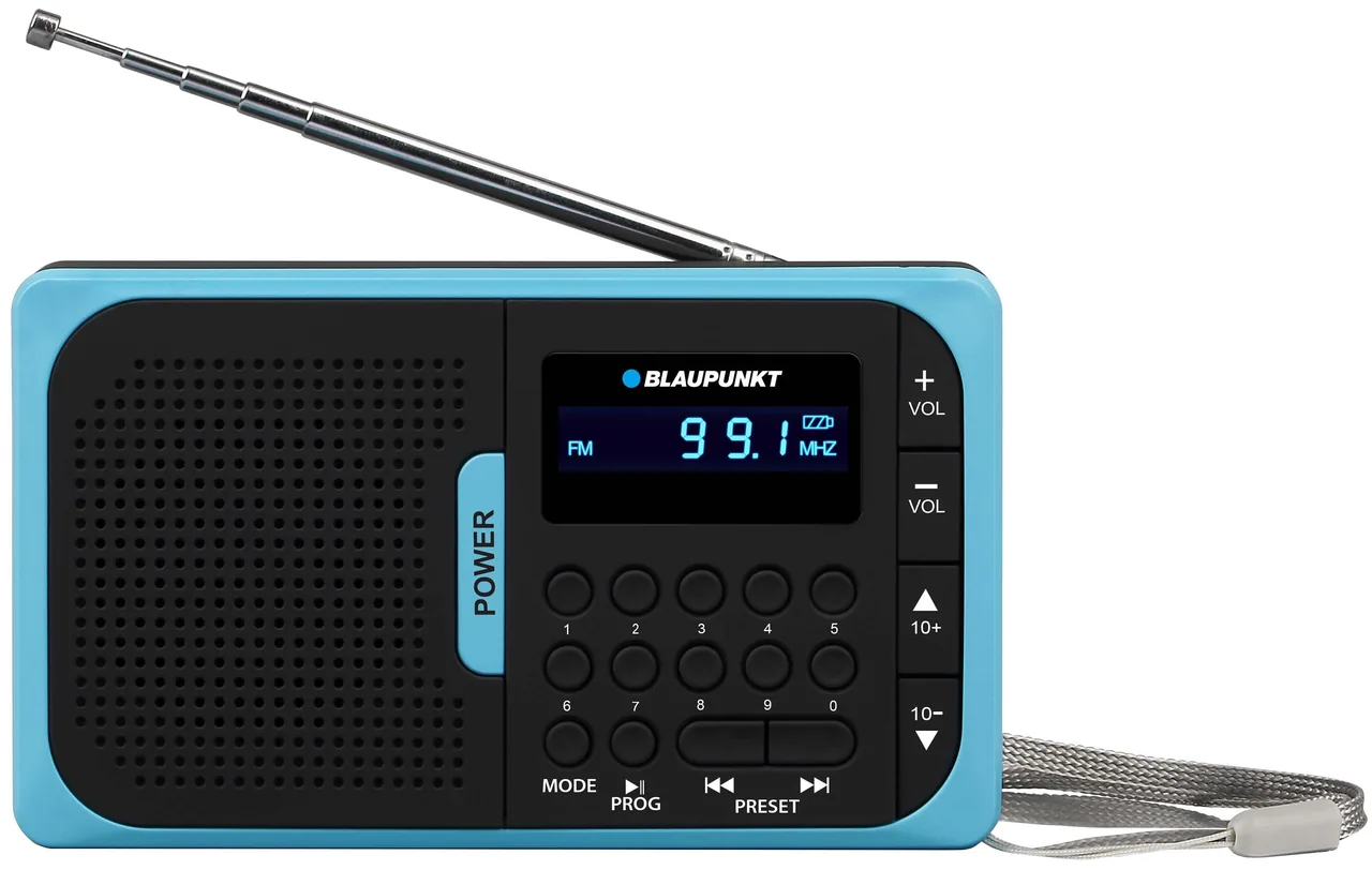Radio portabil AM FM iesire casti USB microSD acumulator Blaupunkt PR5BL, imagine produs