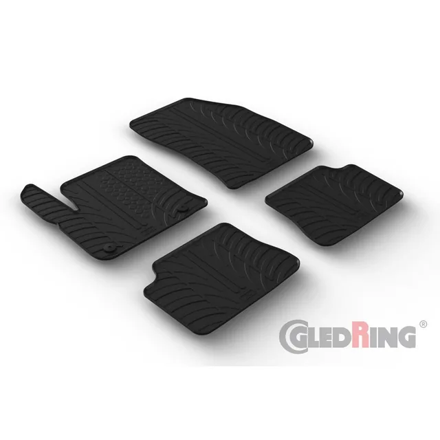 Covorase auto dedicate cauciuc Gledring GL0100 compatibil cu Opel Corsa F Peugeot 208 II 4 piese, imagine produs